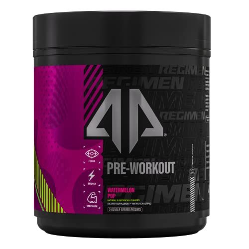 PRE-Workout by AP Sports Regimen | Pre Workout Powder for Laser Focus – Energy – Strength | Nitric Oxide Booster Huge Pumps | Nootropic & Wellness for Men & Women (Watermelon Pop, 24 serv)