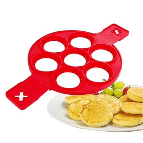 GXGM Stampo in silicone per uova fritte, per risparmiare tempo di cottura, stampo isolato per biscotti, stencil da forno per uova fai da te, cupcake, 1 pezzo