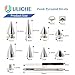 Uliche 559 Pcs Punk Studs and Spikes Kit，8 Sizes Cone Spikes,Square Pyramid&Circular Rivet,Metal Tree Spikes Studs for Clothing and Leathercraft Accessories DIY Craft Decoration,Wristband Included