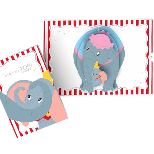 Lovepop Disneys Dumbo Love You a Ton Pop Up Card - 3D Disney Dumbo Greeting Card for New Mom Mom Mama Friend (New Baby Baby Shower Mothers Day Birthday) 5x7 with Envelope