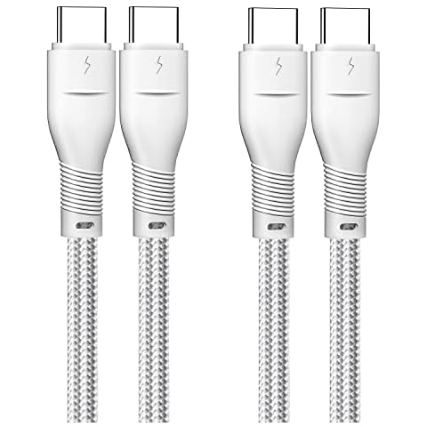 USB C to USB C Charger Cable 2M 2Pack for Samsung Galaxy S23/S22 Plus/S22 Ultra/S20 FE/S21,Note 10/20 Ultra/A53 A52S A72 A71 5G/Z Fold 3 4/Z Flip 4,iPad Mini 6/Pro 2021,60W Fast PD Charging Lead Cord Cover