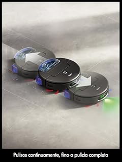 Dyson Spot+Scrub™ AI Robot aspirapolvere e lavapavimenti, 18.000 Pa, 200 min autonomia, auto‑svuotamento, base 3 L, rullo autopulente e filtrazione igienica 0,1 micron (Nero/Blu)