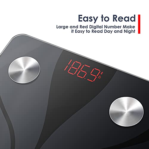 Zoetouch Digital Body Weight Scale, Smart Bluetooth Body Fat Scale With Bmi Water And Muscle, Bathroom Weighing Scale, 400 Lb, Works With App #TOP6