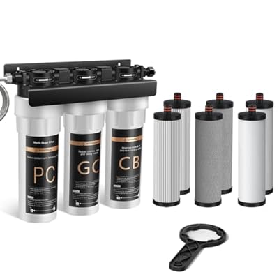 WINGSOL Under Sink Alkaline Water Filter, 9-Layer Filtration System, Reduces Heavy Metals, Chlorine, Sediment, Improves pH and Taste, Remineralization, NSF Certified Sink Water Filter