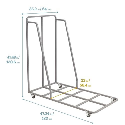 Image of ECR4Kids Rest Mat Storage Trolley with Locking Wheels, Classroom Organization, Grey