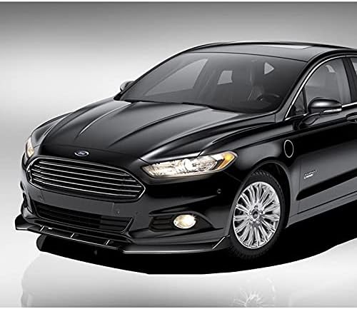 5pcs Combo Front Bumper Body Kit Lip + Side Skirt Extensions Diffuser Compatible with 2013-2016 Ford Fusion/Mondeo 2014 2015 (Painted Black)