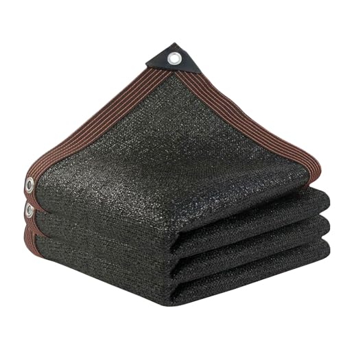 LXBche Net Outdoor Sun Mesh Shade 90 Percent Sunblock Shade Cloth Pond Heat Insulation Net Tear-Resistant Fabric Sun Block Cover HDPE Sunscreen Awning for Garden Pergola (Color : Noir, Size : 3x10m/