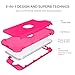 BENTOBEN for iPhone SE 2022 Case and iPhone SE 2020 Case, Heavy Duty 3 in 1 Full Body Rugged Shockproof Hybrid Hard PC Soft Rubber Girls Women Boys Cover for iPhone SE 3rd/2nd Gen, Hot Pink
