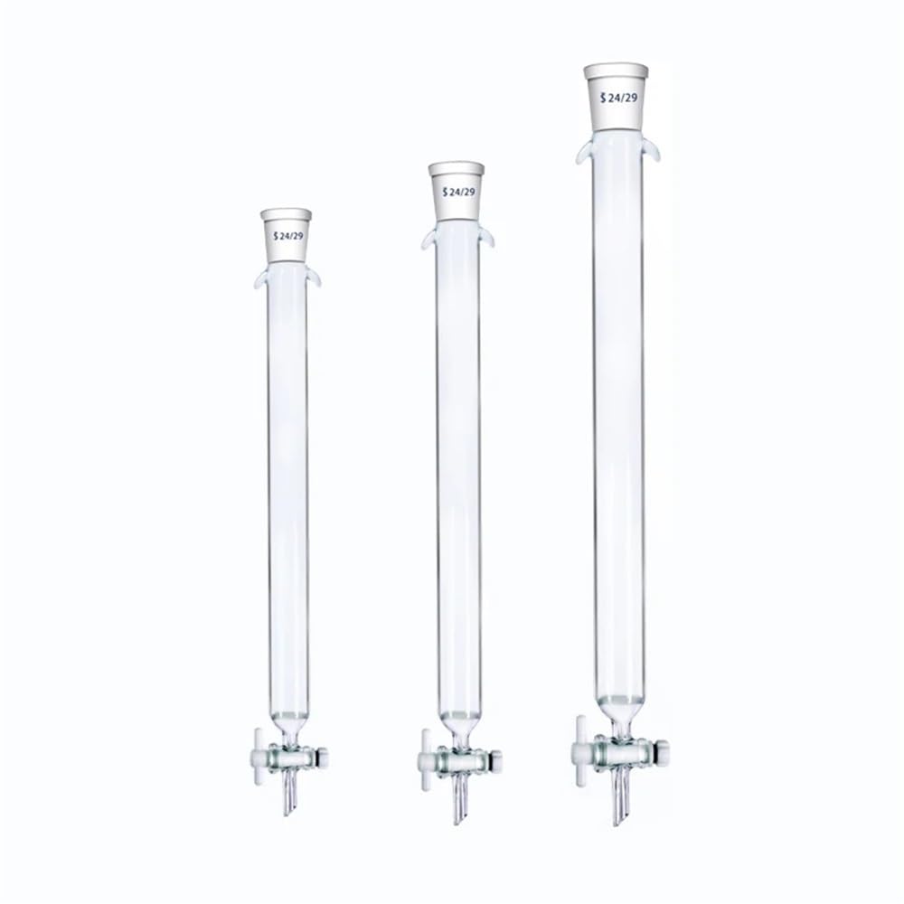 Strumenti da laboratorio e attrezzature 1 pz. Calibro 24# Colonna cromatografica in vetro con anima in sabbia con colonna a bocca standard con pistone(22x200mm)