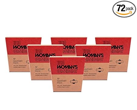 The Woman's Company Day & Night Sanitary Pads for Women | Organic Cotton, Biodegradable, Chemical Free & Rash Proof | Napkin for Maximum Coverage & Normal & Heavy Flow (Combo Pack of 6)