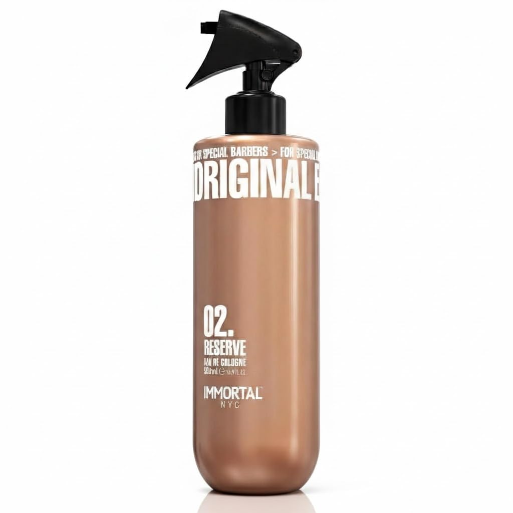Immortal NYC Reserve 02, After Shave Spray Premier Men's Cologne, 17 oz - Exclusive Barbers - Softens Skin - Refreshes/disinfects and Relieves Face and Skin - Moisturizing Formula After Shaving