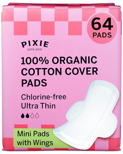 Serviettes Mini Coton Bio Pixie contre les Irritations Peaux Sensibles 64 U