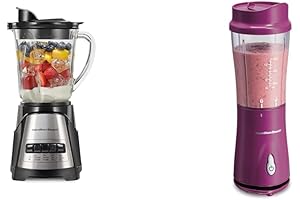 Hamilton Beach Power Elite Wave Action Blender for Smoothies, Ice Crushing, 450 Watts