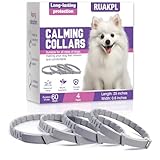Calming Collar for Dogs 4 Pack Dog Calming Collar with Soothing Pheromone for Dog Helps Relieve Anxiety Stress Adjustable for Dogs Long-Lasting 60 Days Pet Calming Collars Grey