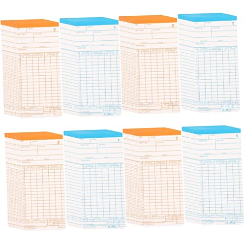 Operitacx 4 Sets Attendance Punch Card Office Time Cards Paper Office Depot Time Cards Overtime