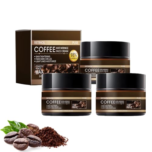 Crema antiarrugas con retinol y cafeína, crema facial antiarrugas, crema facial con cafeína, crema de cafeína, cuidado nocturno, reparación profunda de la piel y retrasa el envejecimiento (3)