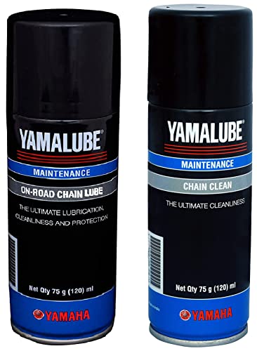 Image of YAMAHA Yamalube Chain Lube Oil For All Bikes 120Ml, Black (90793Ad82200) & Yamalube Chain Clean Kit For All Bikes 120Ml, Black (90793Ad82300)