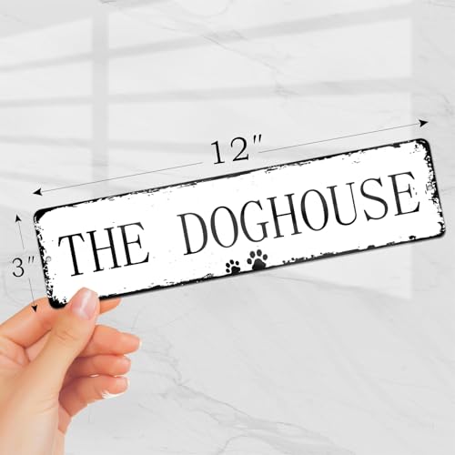 12x3 Inch The DogHouse Sign Dog House Signage PC for Outdoor Indoor Dog Shelter Pet Feeding Area Decor Dog Owners Lover Gift - Image 3