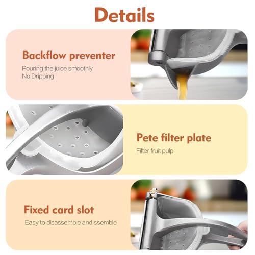Heavy Duty Manual Fruit Juicer Press,XL Fresh Fruit Juice Extractor,2026 New Hand Press Citrus Squeezer for Lemon, Orange, Grape by IGRARK - Used condition - Image 4