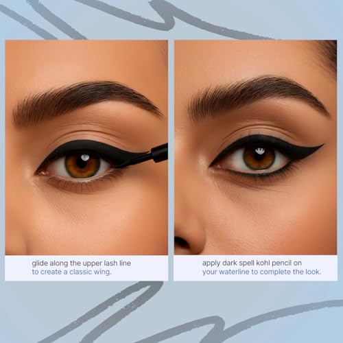 Image of Sotrue Dark Spell Liquid Eye Liner, Black, Long Lasting Matte Waterproof Liner - Quick Drying Smudge Proof,Fine Tip For Precise Smooth Application, Transfer Proof Eye Makeup for 24 hrs, 1.5ml