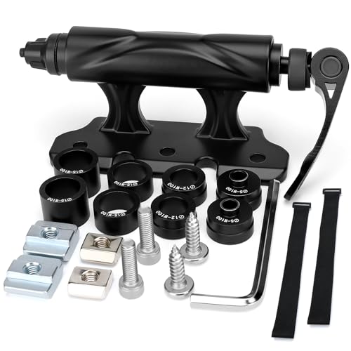 Cyleto Soporte de Horquilla de Bicicleta para Portaequipajes Auto, Bloque de Horquilla Delantera de Aleación de Aluminio, Portadores de Eje Pasante de Liberación Rápida 100mm para MTBs