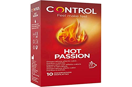 Préservatif lubrifié Control Hot Passion 10 Unid effet chauffant et texture stimulante