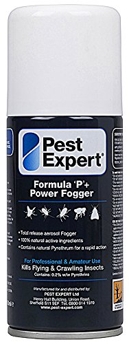 Pest Expert Formula ‘P+’ Carpet Moth Killer Fogger Treatment 150ml – Maximum Strength Moth Bombs for Fast-Acting Effective Control, Professional Strength for Approved Amateur Use