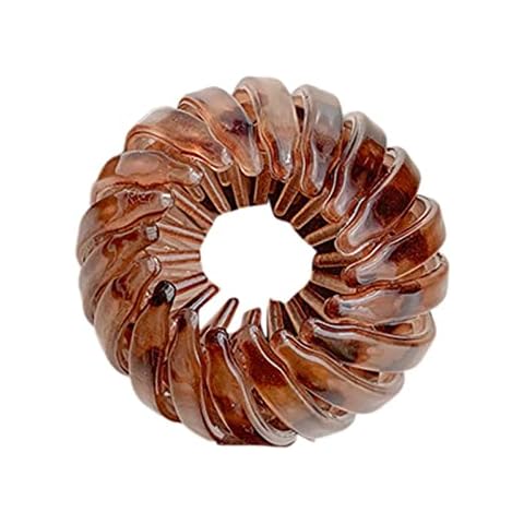 ink2055 Ponytail Holder Durable Expandable -deformed Hair Clamps Coffee Cover