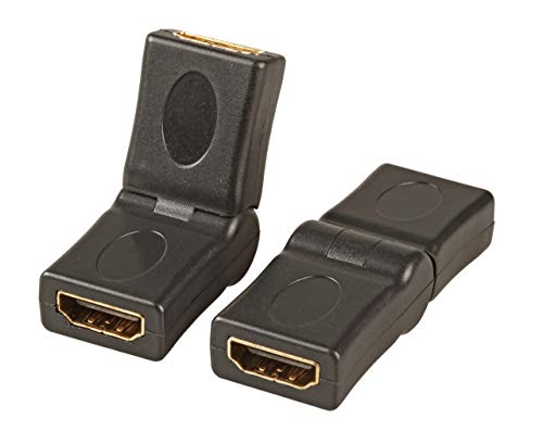 EFB-Elektronik HDMI Adapter,2X HDMI-A,Bu.-Bu.,180° schwenkbarer,schwarz