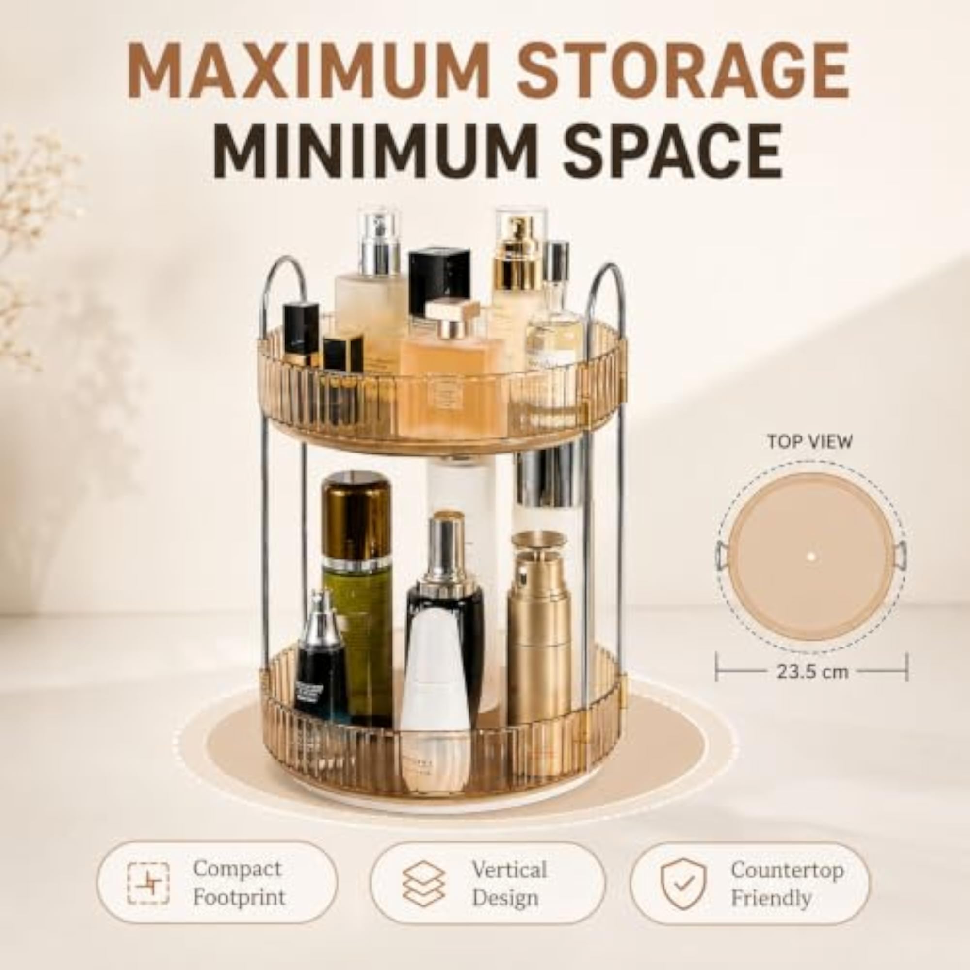 360° Rotating Lipstick Organiser Box for Makeup