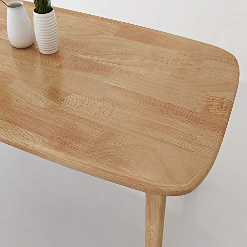 Woodshine Mid Century Modern Real Solid Wood Dining Table, Working Desk,47 Inch,Natural… #TOP4