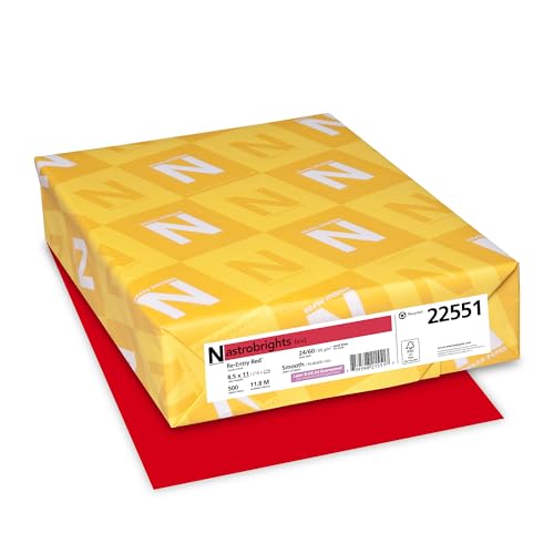Papier couleur Astrobrights Re-Entry Red pour loisirs créatifs et affichage scolaire