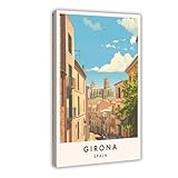 GAPKJGTS Girona - Lienzo decorativo de viaje para pared, pinturas para sala de estar, dormitorio, 30 x 45 cm