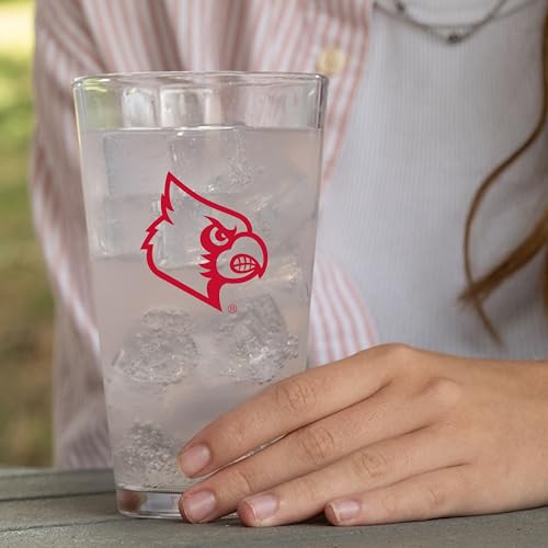 Image of Logo Brands NCAA 16 oz Pint Glass - Durable Glass With Bold Team Color- Chip-Resistant Rim Drinkware For Fans, Tailgates, Home Bars & Everyday Use