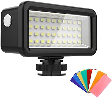 Camnoon PU631B Waterproof Fill Light LED Diving Light 6000K-6500K Color Temperature IPX8 Underwater 40M Built-in Battery with 8pcs Color Filters for Underwater Photography Video