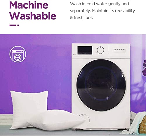 Adam Home Cushion Inserts 50cm x 50cm (20" x 20" inches) Hypoallergenic Fluffy White Cushion Inner, Perfect Hollowfibre for Sofa Cushion Pads (Pack of 4) - Image 7