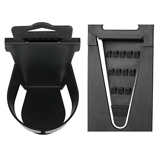 Black Universal Plastic Car Cup Holder For Water Cup, Coffe Tumbler, Drink Bottle, Mug And Soda Can At The Door Mount Stand Hanging Hook Or Carseat Headrest Seat Back Organizer, Pack Of 2 #TOP2
