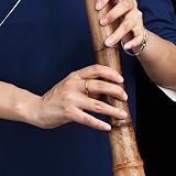 FFYUEEE Ajuste De Bambú G Viejo Shakuhachi, Que Incluye Bolsas De Cuero Finas, Instrumentos Musicales Tradicionales Chinos, Adecuados para Principiantes Y Actuaciones Profesionales.