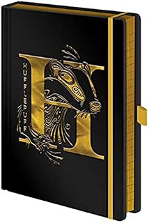 HARRY POTTER Hardcover A5 Notebook Embossed with Hufflepuff Foil Design - Official Merchandise
