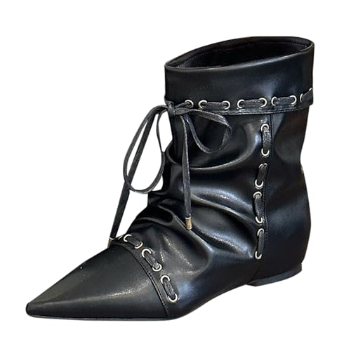 Bottes compensées femme à lacets confortables pour l'hiver