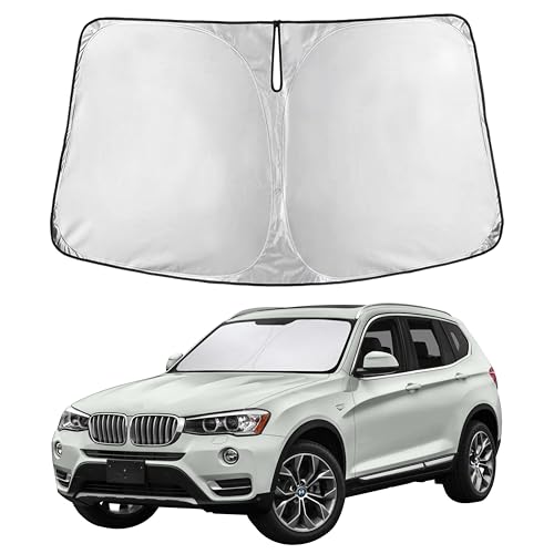 Image of EcoNour Windshield Sunshade Compatible for BMW X3 2011-2015 2016 2017, Sun Visor for Front Windshield & Window Sun Shade Cover, UV Heat Blocker & Protector, Car Accessories