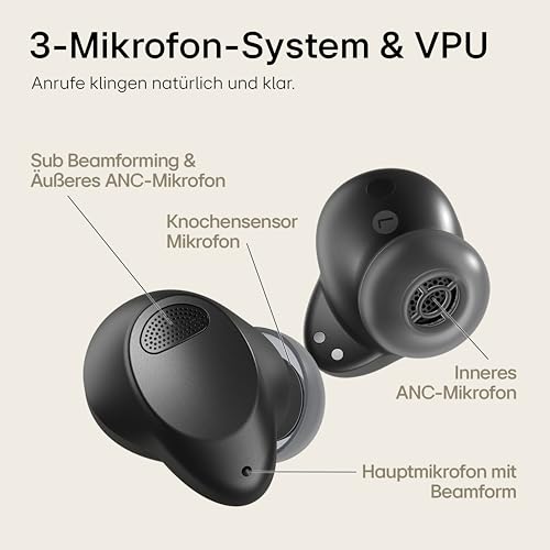 LG Tone Free T90S In-Ear Bluetooth Kopfhörer mit Dolby Atmos-Sound, Meridian-Technologie, ANC (Active Noise Cancellation), UVnano & IPX4-Spritzwasserschutz - Schwarz