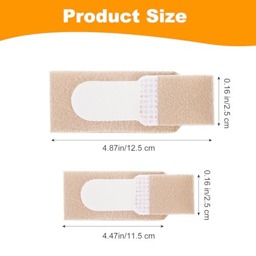 WLLHYF 16 Pcs Fabric Hammer Toe Corrector Reusable Broken Toe Protectors Taped Wraps Hammertoe Straightener Toe-Splint for Crooked, Bent, and Broken Toes