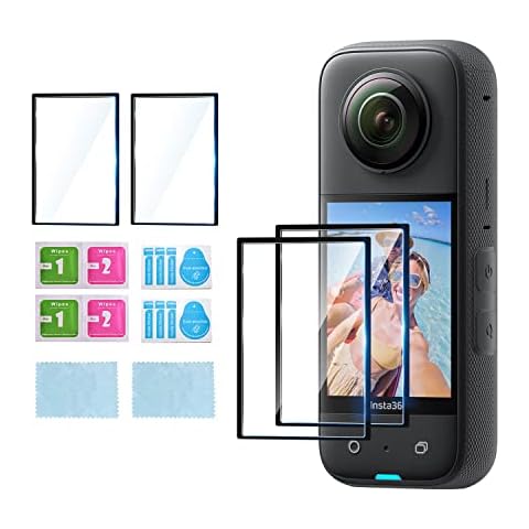 Supfoto Screen Protector for Insta 360 x3 Tempered Glass Film [2 Pack] 9H Hardness Screen Cover Protector Tempered Glass Film for Insta 360 x3 Accessories Cover