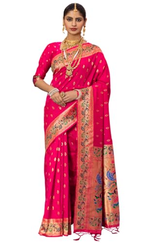 Jaanvi fashion Women's Banarasi Paithani Silk With Zari Jacquard ...