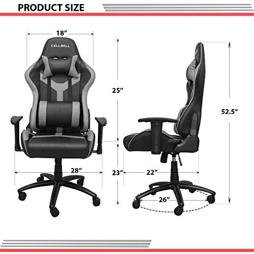 Image of CELLBELL GC04 Transformer Series Gaming /Racing Style Adjustable Back Cushion Chair for Gamers PU Leather [Pattern 011