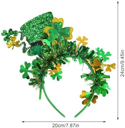 Olbye Fasce Elastiche Per Capelli Con Nodi E Motivo Trifoglio – Per San Patrizio, Antiscivolo, 4 Stili Irlandesi