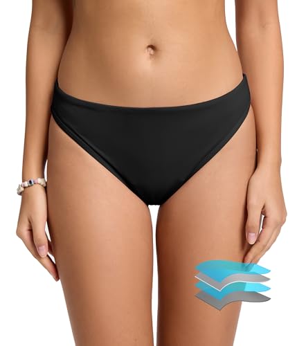 Beautikini Period Swimwear Bikini Menstrual Swim Bottoms Leakproof Low Waisted Period Bathing Suit Bottoms for Teen Girls