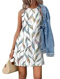 WIHOLL Womens Spring Dresses 2026 Vestidos De Verano para Mujer Floral Summer Casual Easter Sleeveless Dress Beach Vacation Sundresses L