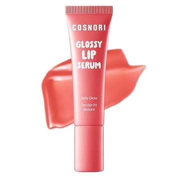 COSNORI Glossy Lip Serum 04 Peach Sugar - Moisturizing Tinted Lip Serum/Balm for Glowy, Juicy Hydrated Lips - 0.33fl.oz 10ml